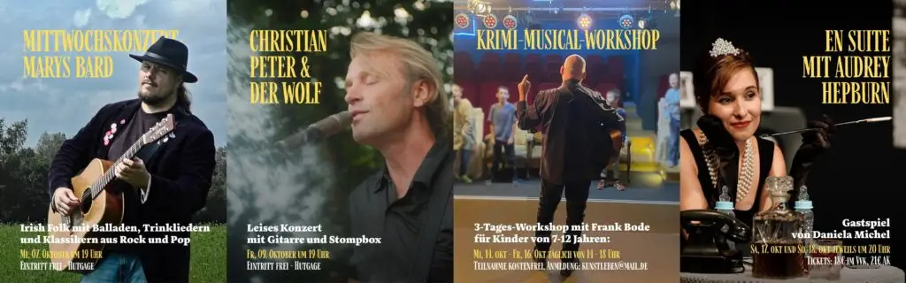 Oktober Highlights im Harzer Hof: Irish Folk, Krimi-Musical und Audrey Hepburn highlights oktober im Harzer Hof